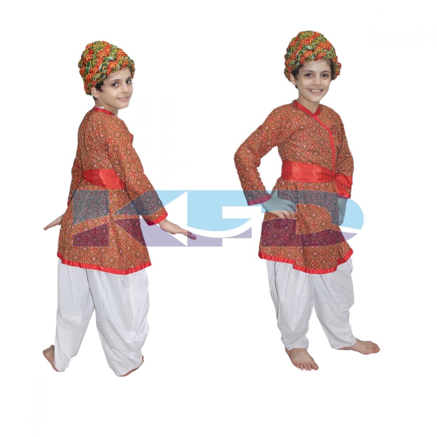 Rajasthani Boy Red Color fancy dress for kids,Indian State Traditional Wear Costume for Annual function/Theme party/Competition/Stage Shows Dress