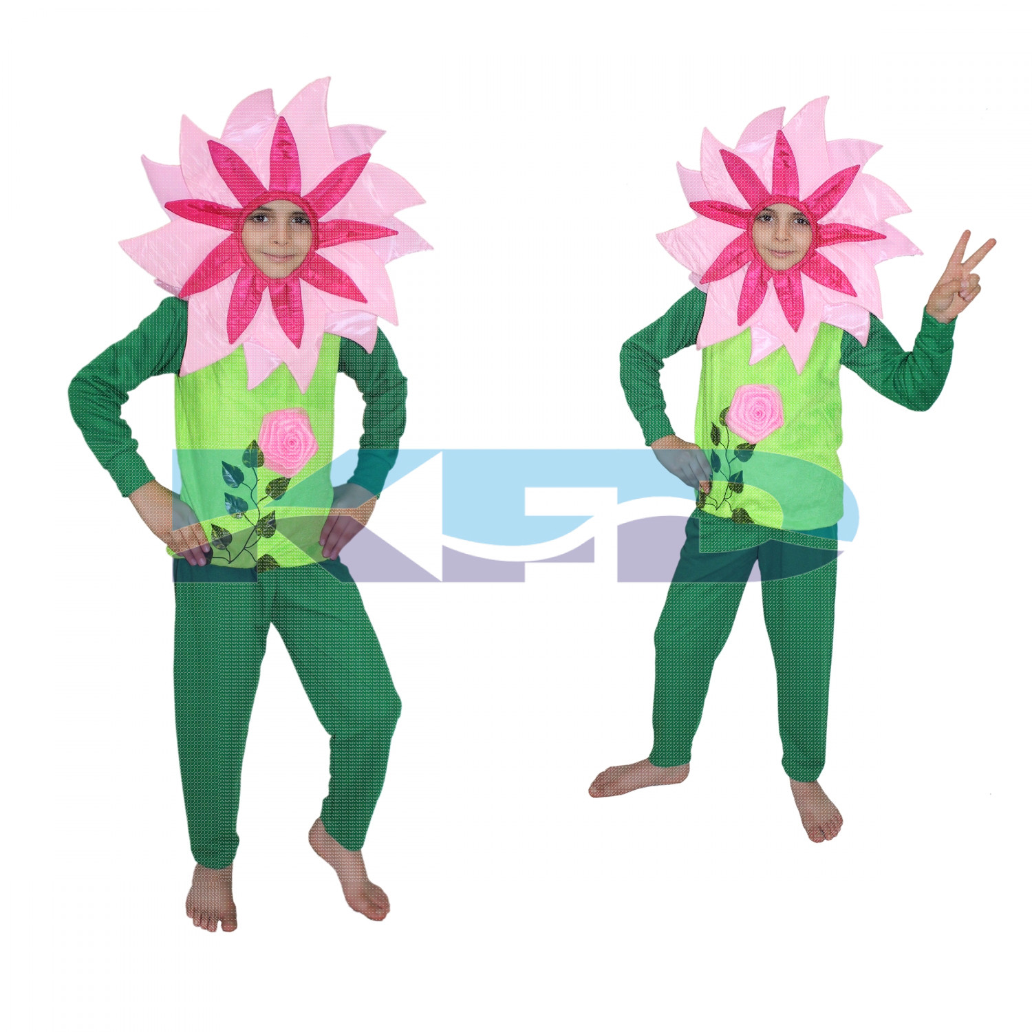 Pink Flower Costume,Rose Costume,Nature Costume For School Annual function/Theme Party/Competition/Stage Shows/Birthday Party Dress