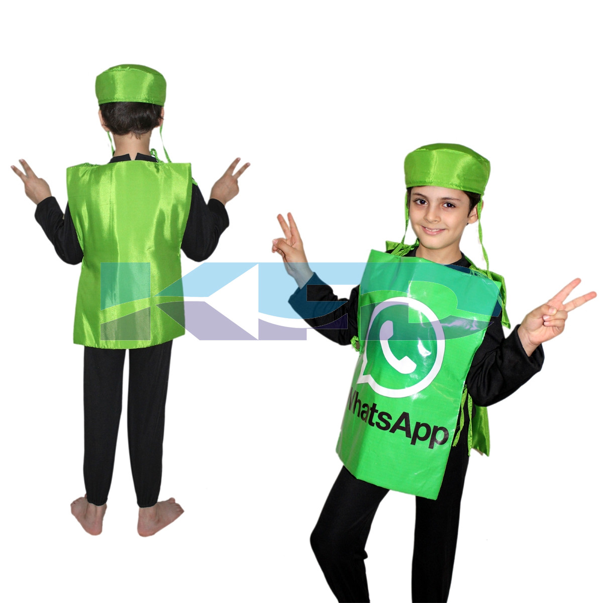  WhatsApp Social Networking Application Costume,Object Costume for School Annual function/Theme Party/Competition/Stage Shows/Birthday Party Dress