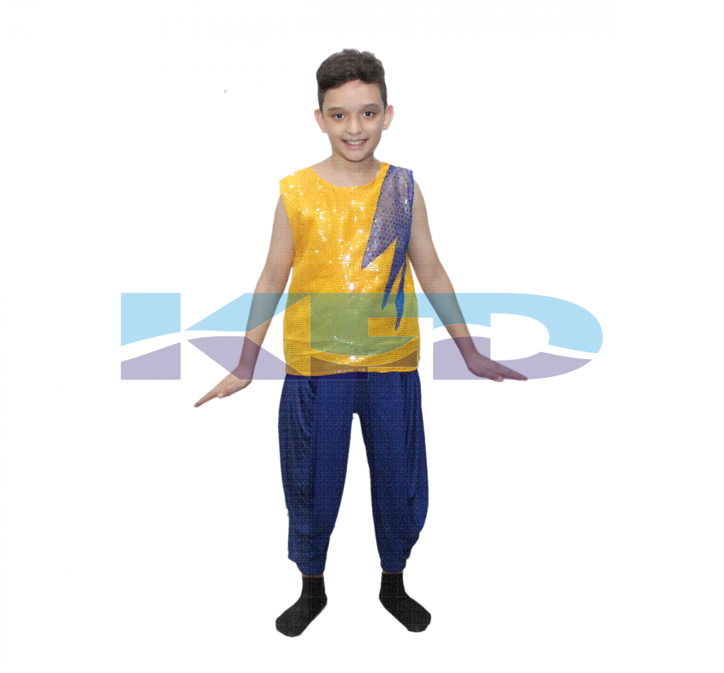 Blue Dhoti Hosry Indo Western Dhoti For Kids/Traditional Wear Costume For Kids/For Kids Annual function/Theme Party/Competition/Stage Shows/Birthday Party Dress