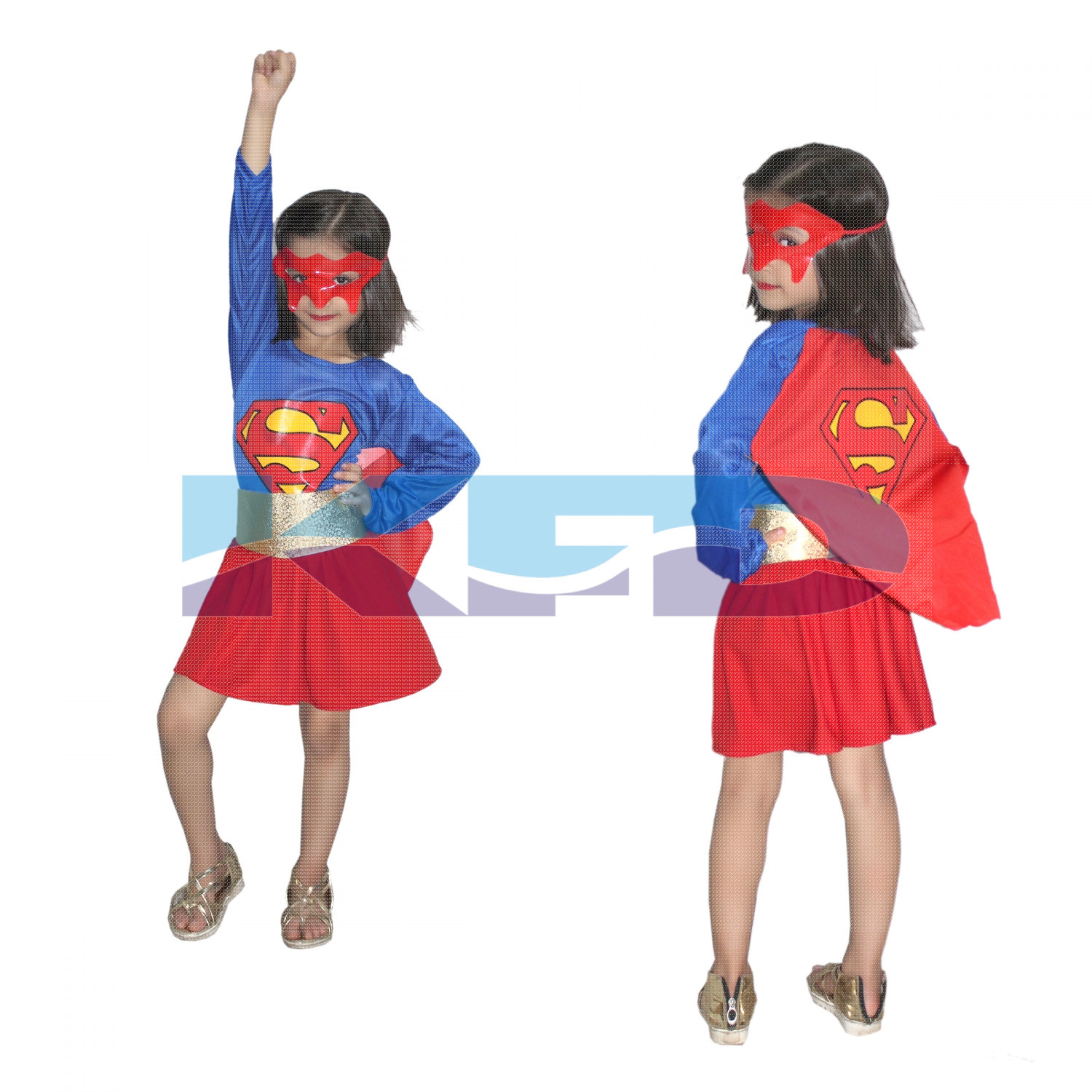 Super Girl fancy dress for kids,Super Hero Costume for Annual function/theme Party/Competition/Stage Shows/Birthday Party Dress