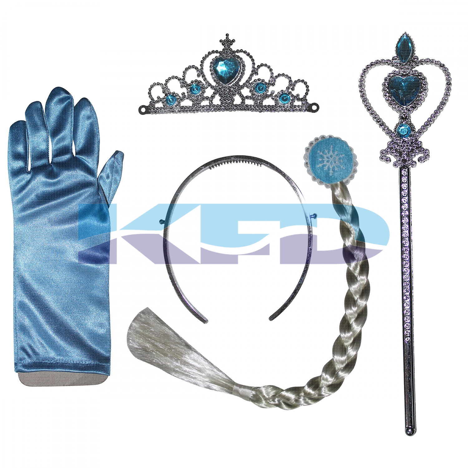 Princes Elsa Accessories With Gloves,western costume For School Annual function/Theme Party/Competition/Stage Shows/Birthday Party Dress