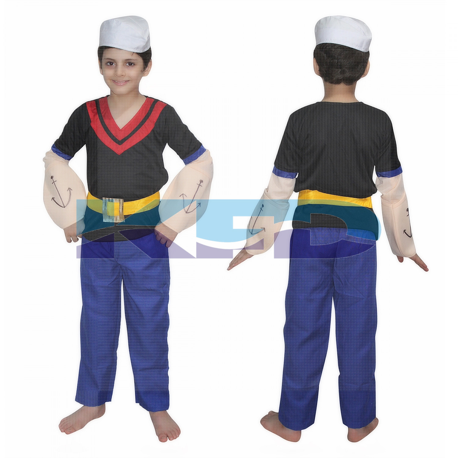 Popeye Fancy dress for kids,Disney Cartoon Costume for Annual function/Theme Party/Stage Shows/Competition/Birthday Party Dress