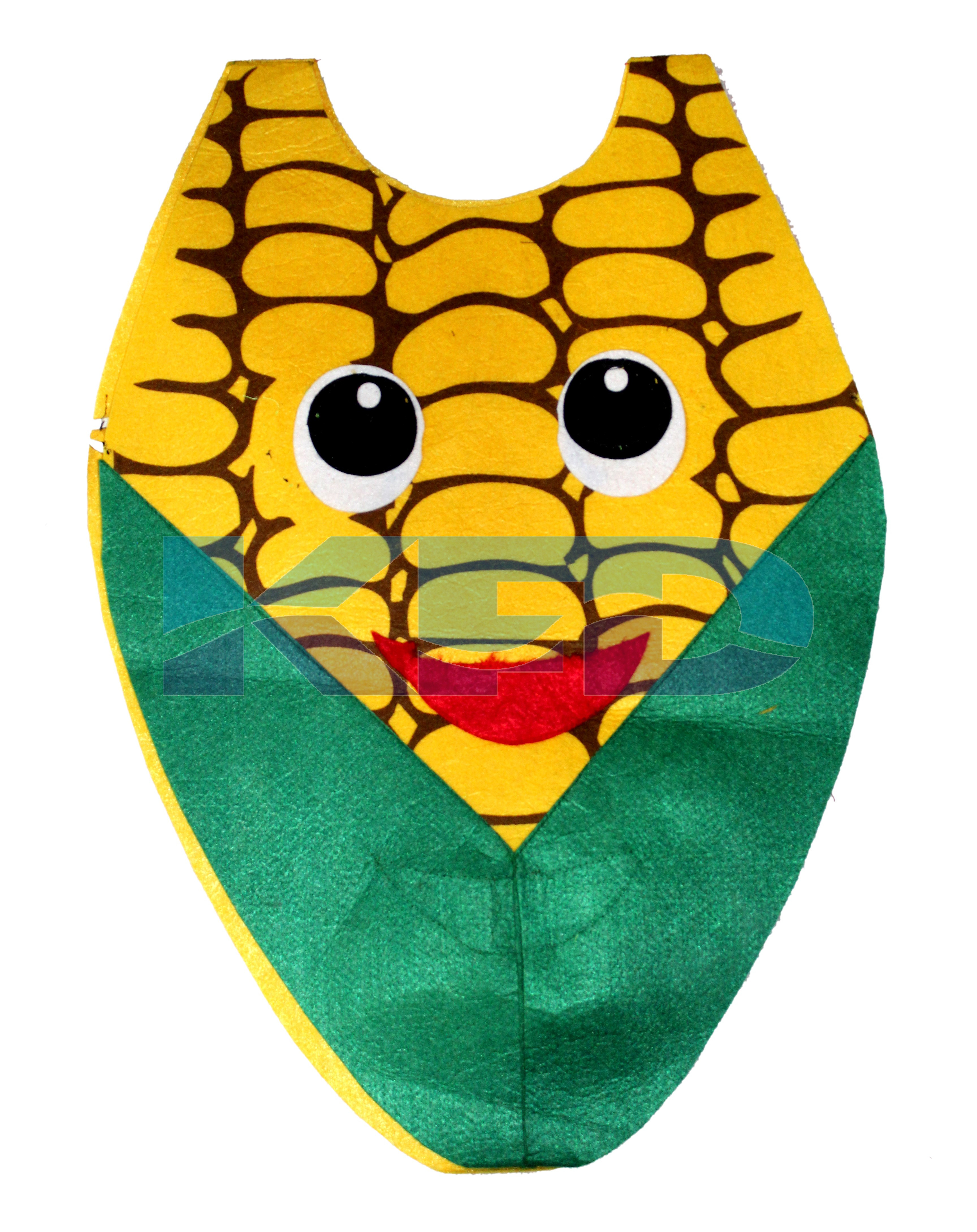  Corn Vegetables Costume only cutout with Cap for Annual function/Theme Party/Competition/Stage Shows/Birthday Party Dress