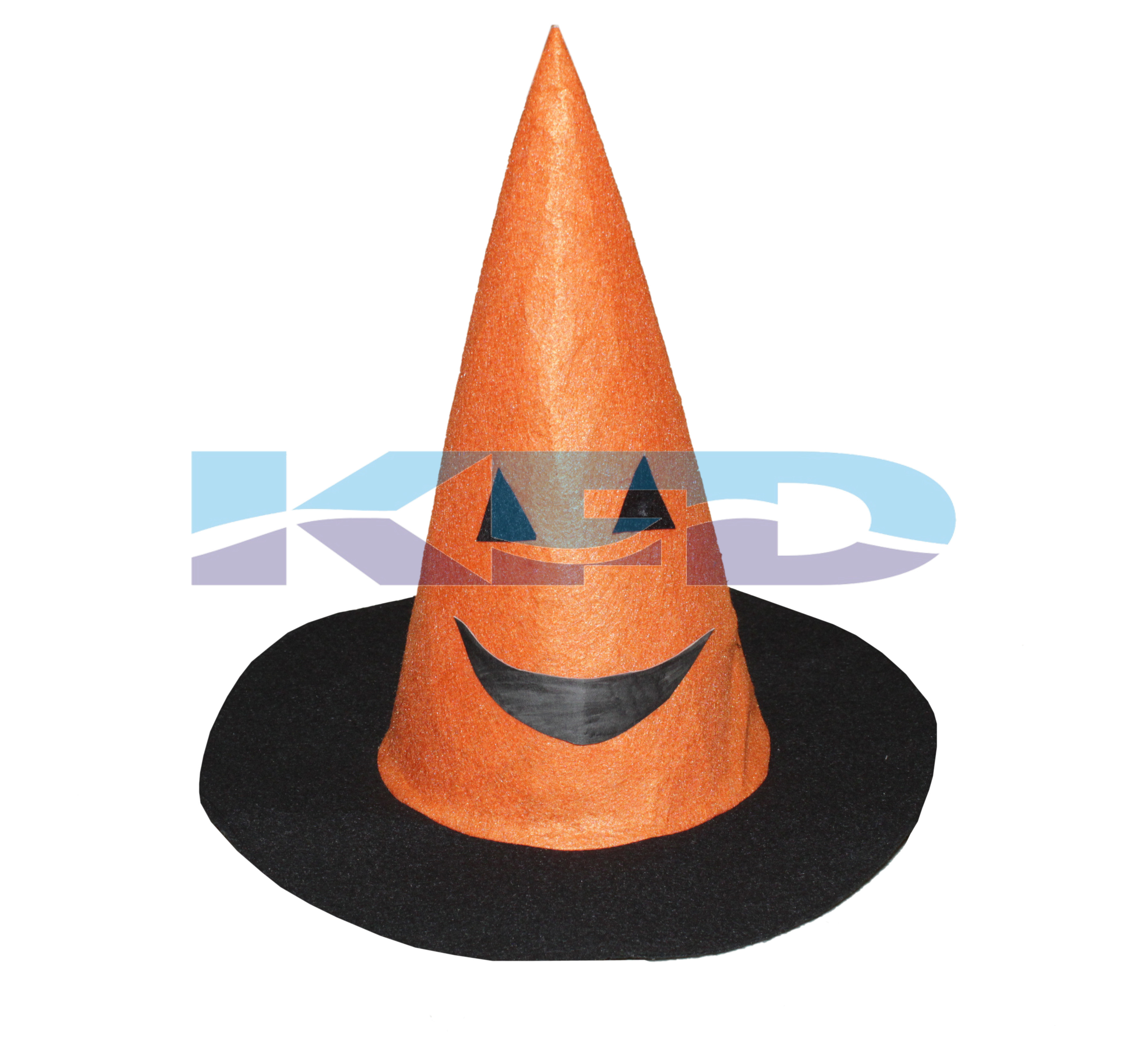 Witch Orange Hat fancy dress for kids, Halloween Costume for School Annual function/Theme Party/Competition/Stage Shows Dress