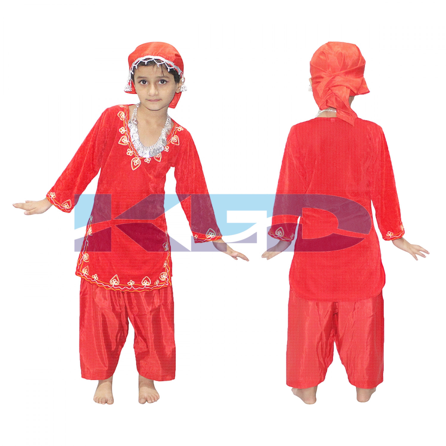 Kashmiri Girl fancy dress for kids,Indian State Traditional Wear Costume for Annual function/Theme party/Competition/Stage Shows/Birthday Party Dress
