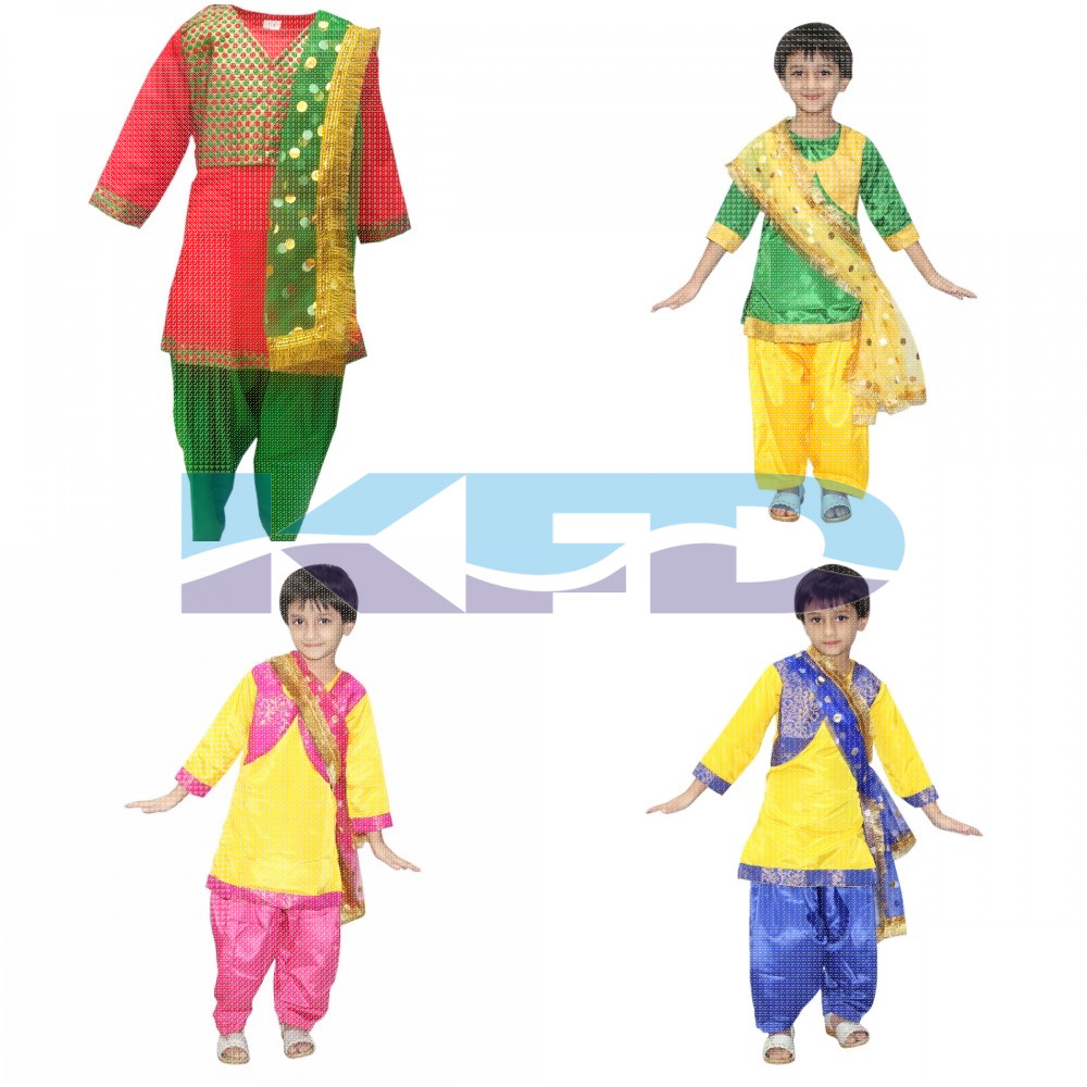 Punjabi Girl fancy dress for kids,Indian State Traditional Wear Costume for Annual function/Theme party/Competition/Stage Shows/Birthday Party Dress