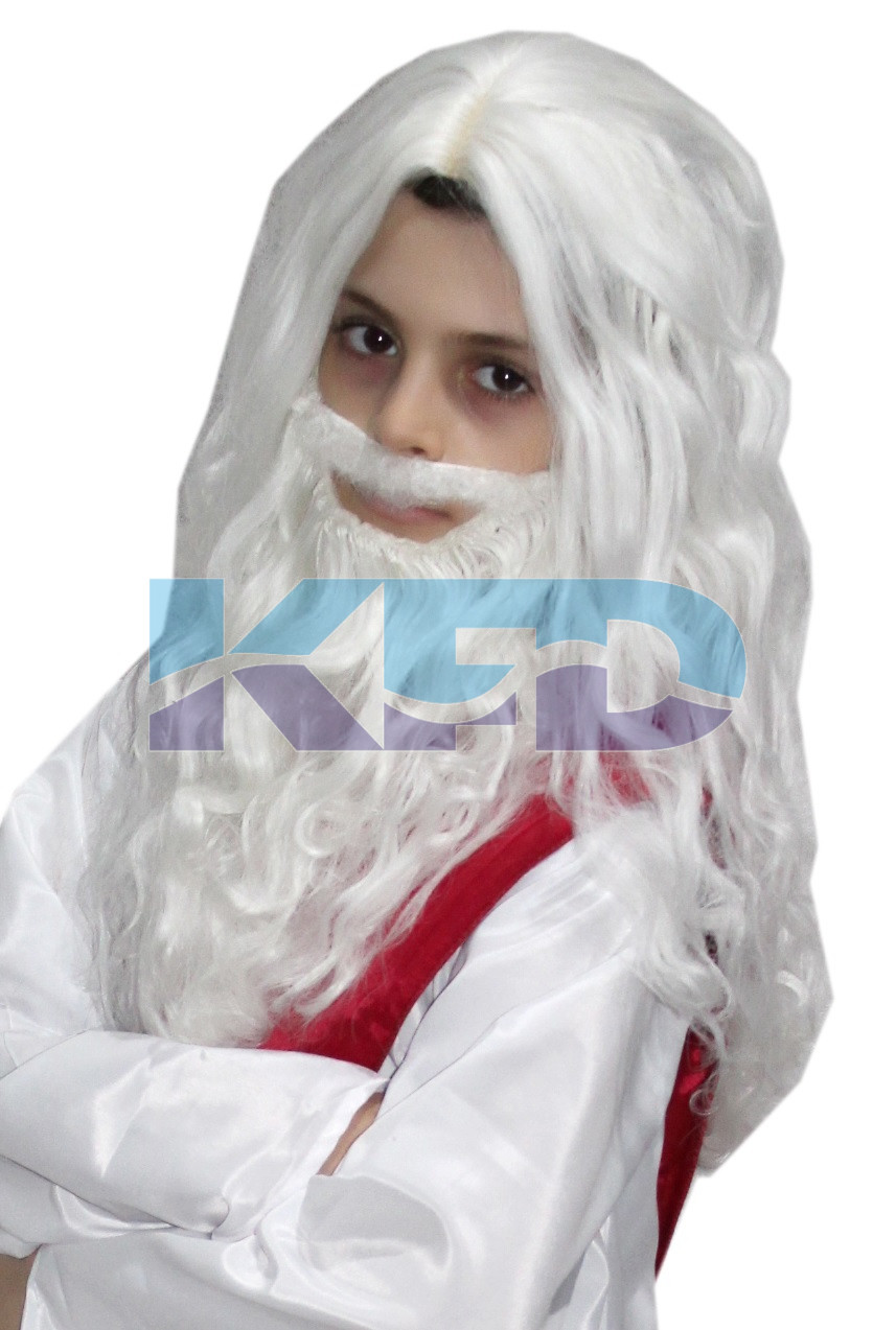 Rabindranath Tagore Wig National Hero Costume For Kids School Annual function/Theme Party/Competition/Stage Shows Dress