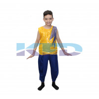 Yellow T Shirt Blue Patch Fancy Dress For Kids/Western Dress/School Annual Functions And Theme Party