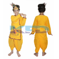 Krishna in Cotton fancy dress for kids,Krishnaleela/Janmashtami/Kanha/Mythological Character for Annual functionTtheme Party/Competition/Stage Shows Dress