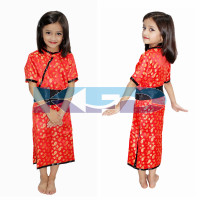 Chinese Girl Traditional wear fancy dress for kids,Global costume for annual function/theme party/Shows/Competition/Birthday Party Dress