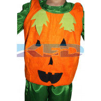  Pumpkin Vegetables Costume only cutout with Cap for Annual function/Theme Party/Competition/Stage Shows/Birthday Party Dress