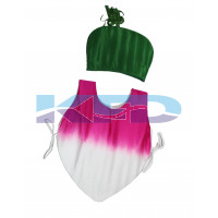  Turnip Vegetables Costume only cutout with Cap for Annual function/Theme Party/Competition/Stage Shows/Birthday Party Dress