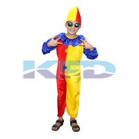 Multicolor Joker Fancy dress for kids,Cartoon Costume for Annual function/Theme Party/Stage Shows/Competition/Birthday Party Dress