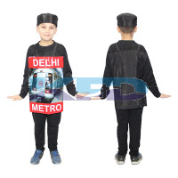 Metro Train Costume For Kids/Vehicle Fancy Dress For Kids/Delhi Metro Costume/For Kids Annual function/Theme Party/Competition/Stage Shows/Birthday Party Dress