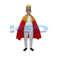 King Robe Red For Kids/Cloak King Robe/California Costume/For Kids Annual function/Theme Party/Competition/Stage Shows/Birthday Party Dress