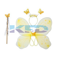 Yellow Butterfly Wings For Kids School Annual function/Theme Party/Competition/Stage Shows/Birthday Party Dress