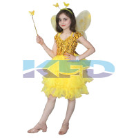 Yellow Butterfly Girl Insect Costume For Kids School Annual function/Theme Party/Competition/Stage Shows Dress