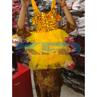 Yellow frock Fancy Dress For Kids,Costume For Annual Function/Theme Party/Competition/Stage Shows Dress