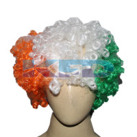 Tri color wig/Independence Day/Republic Day/School Annual function/Theme Party/Competition/Stage Shows/Birthday Party Dress