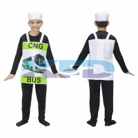 CNG Bus Vehicle Fancy Dress/Public Travel Bus Costume For Kids/For Kids Annual function/Theme Party/Competition/Stage Shows/Birthday Party Dress