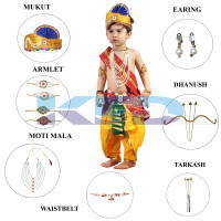 Ram belt red fabric mukut fancy dress for kids,Mythological  Costume for School Annual function/Theme Party/Competition/Stage Shows Dress