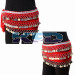 Belly Dance Belt Red Silver Coin