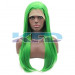 Ladies Hair Wig Parrot Green Color 